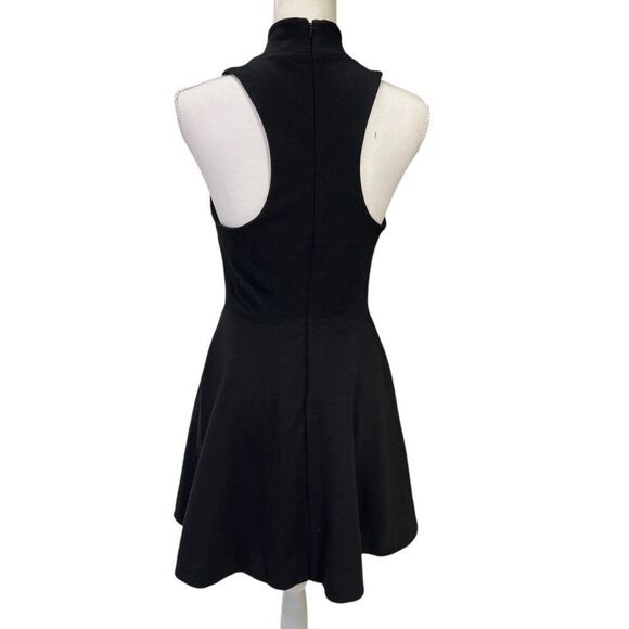 Kit & Ace Sleeveless Mock Neck Fit & Flare Dress Black Size 6 - Picture 3 of 7